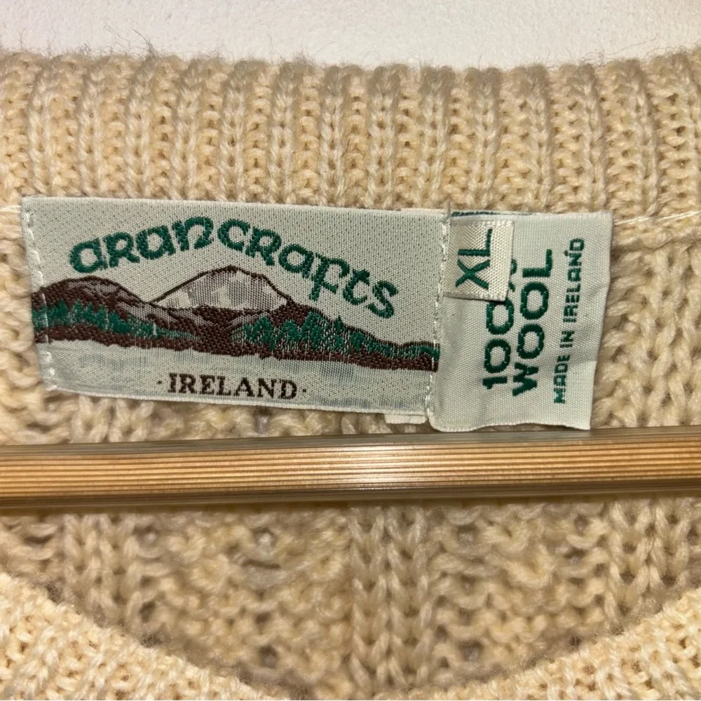 Arancrafts Sweater Women XL Wool Fisherman Cardigan Ireland - Picture 5 of 12